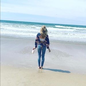 Open Back Floral Top